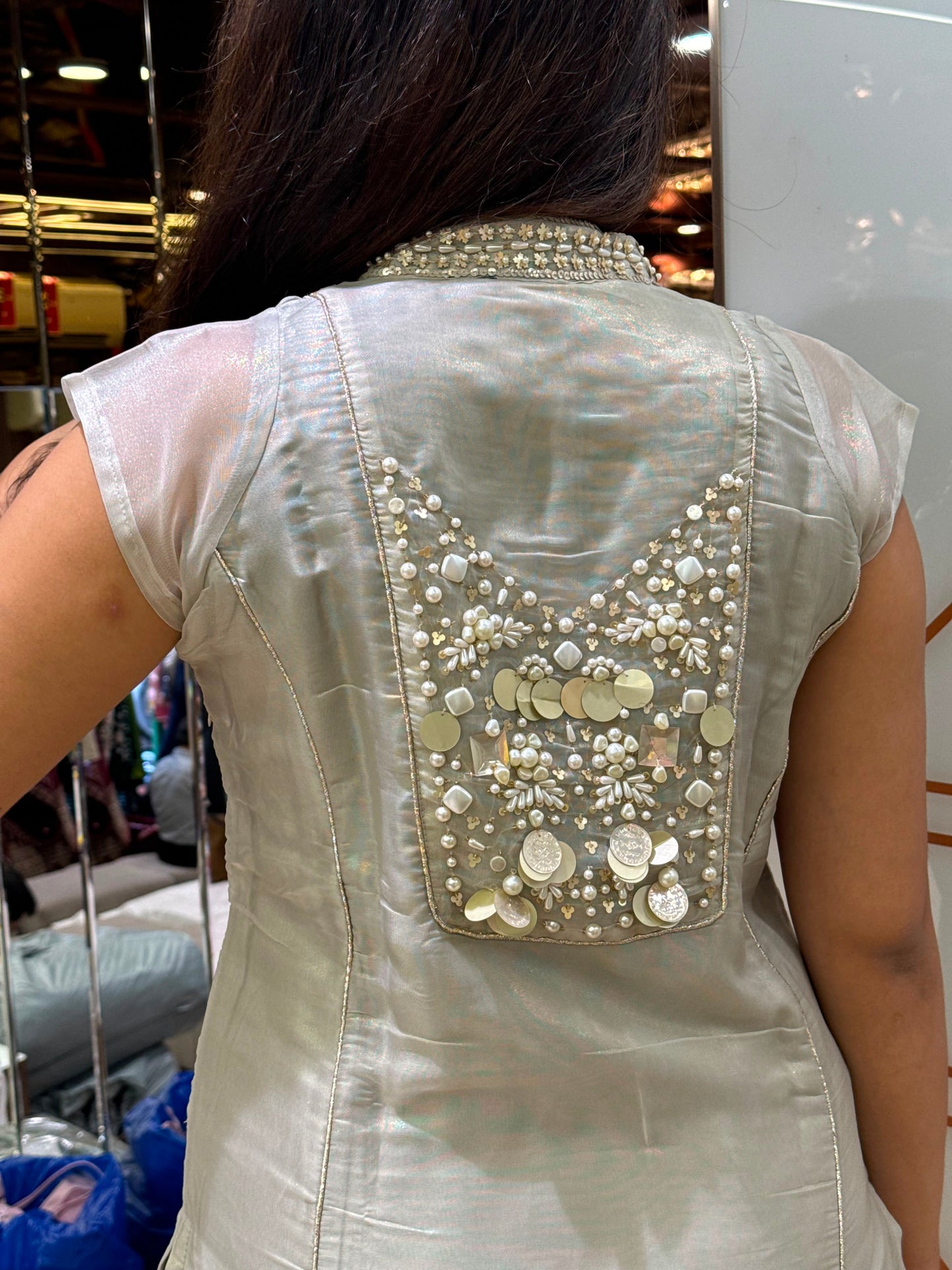 GLASS TISSUE KURTA SET