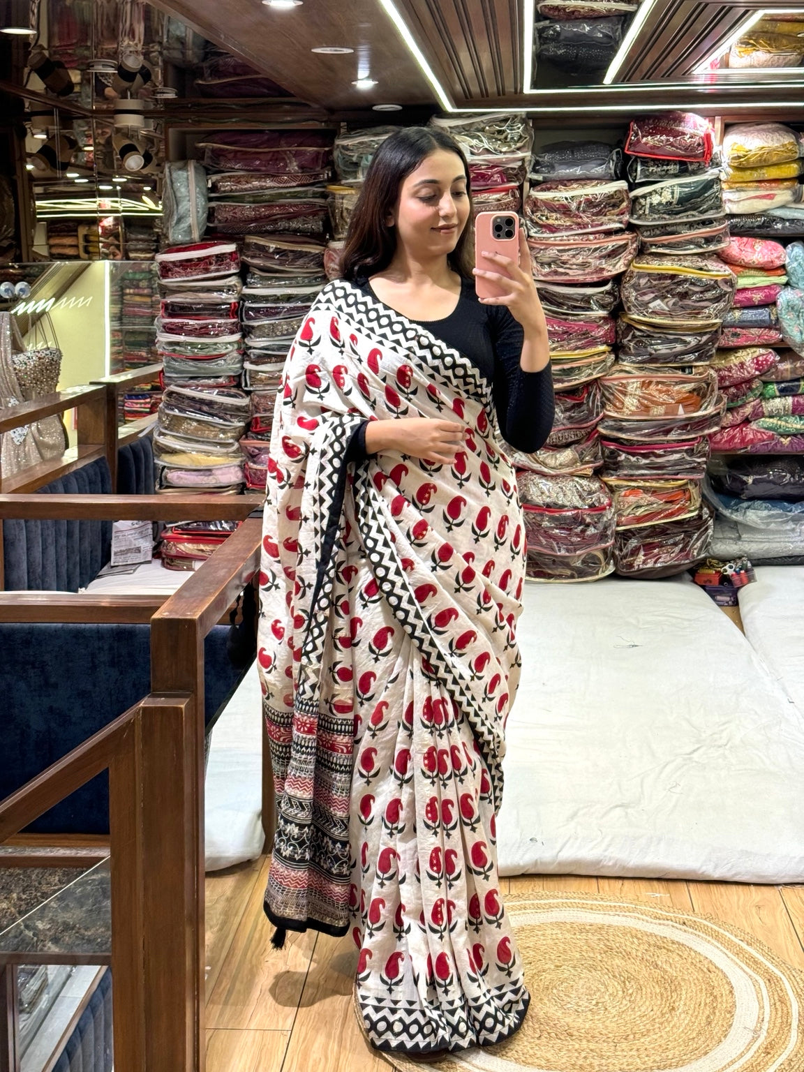 IVORY PAISLEY SAREE