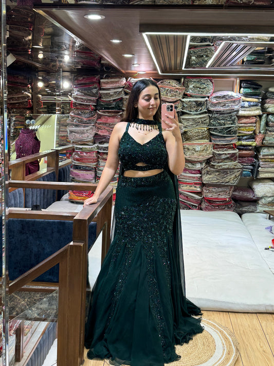 DEEP GREEN BODYCON INDO