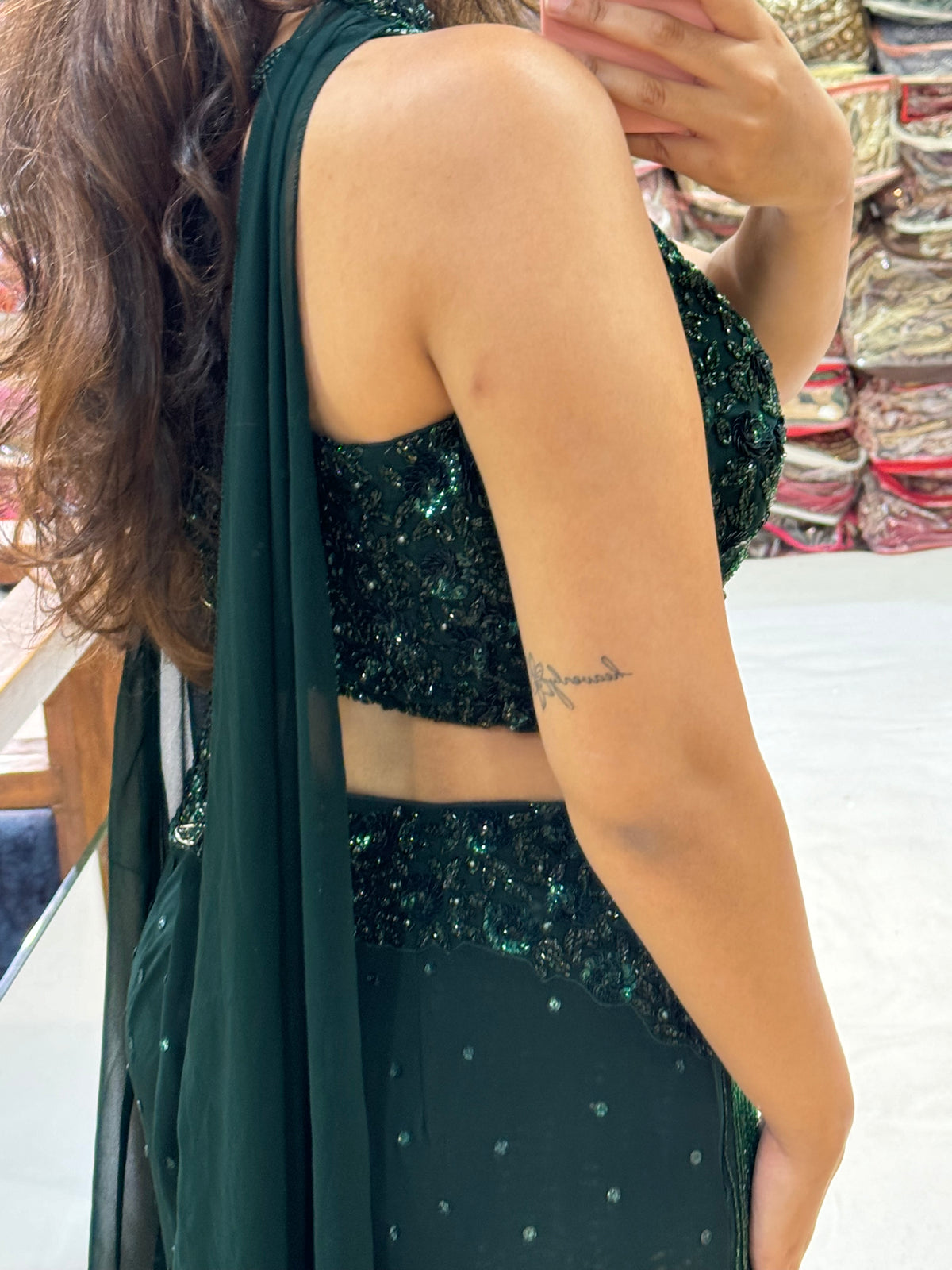 DEEP GREEN BODYCON INDO
