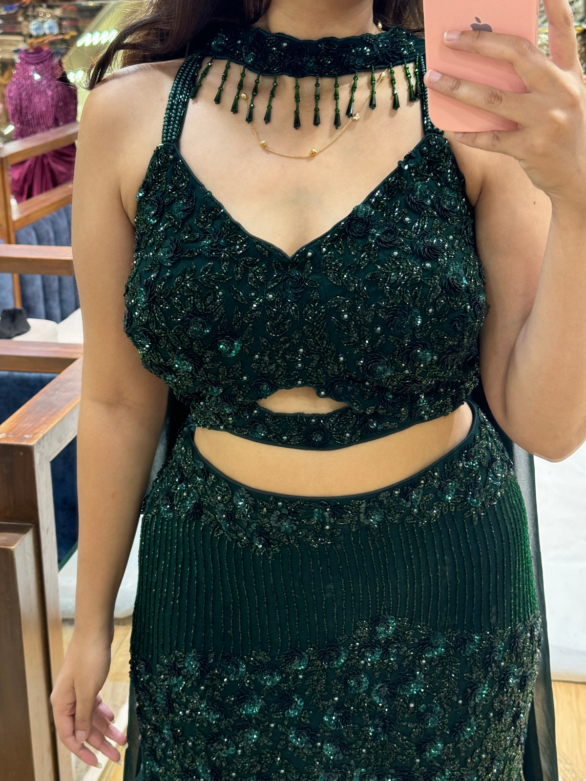 DEEP GREEN BODYCON INDO