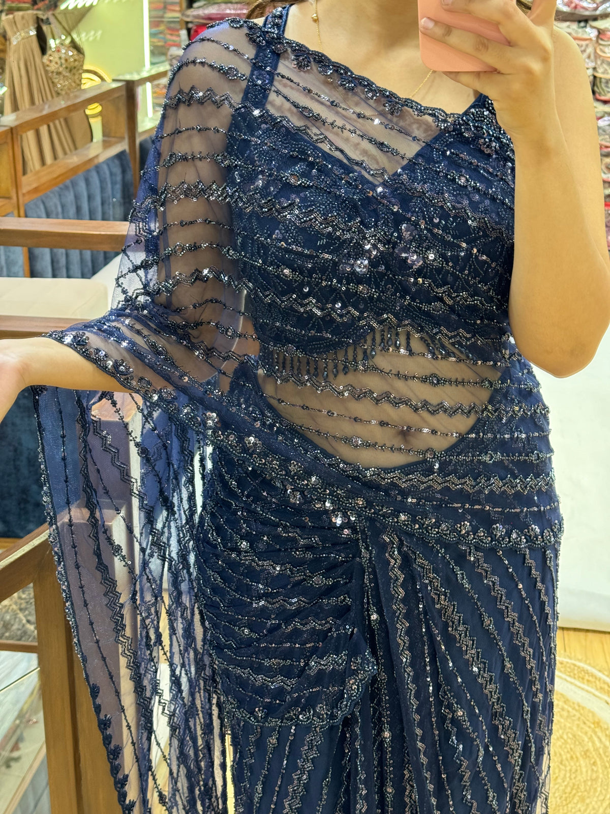 SHEER PRE-DRAPED SAREES