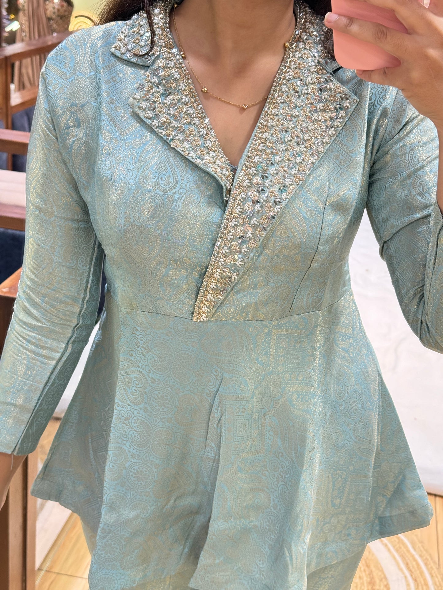 ICE BLUE KINKHAAB CO ORD