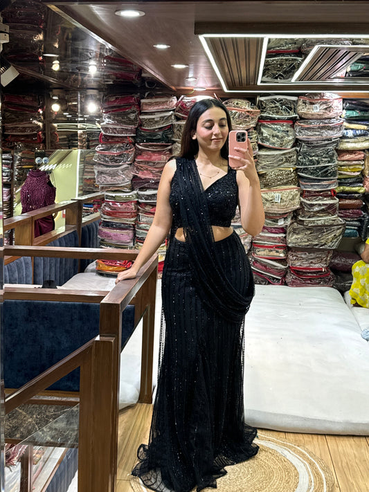 BLACK MAGIC DRAPED SAREE