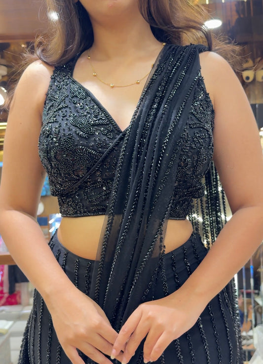 BLACK MAGIC DRAPED SAREE
