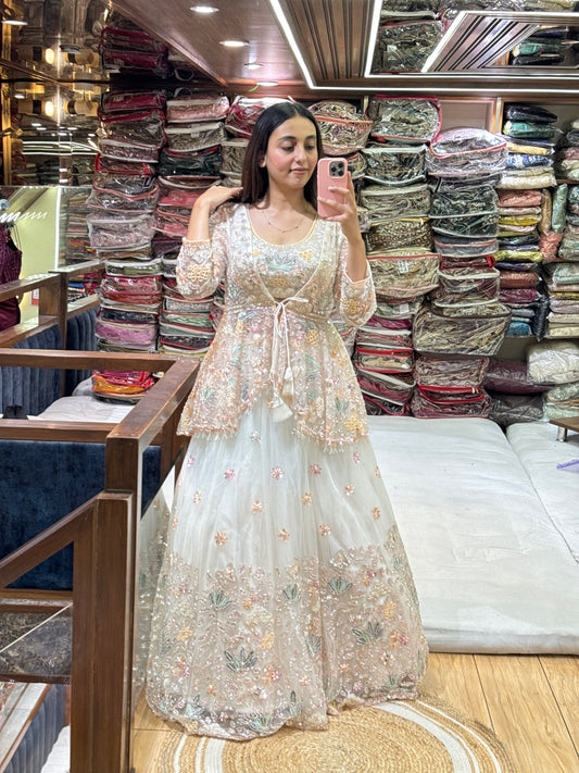 DREAMY WHITE LEHENGA