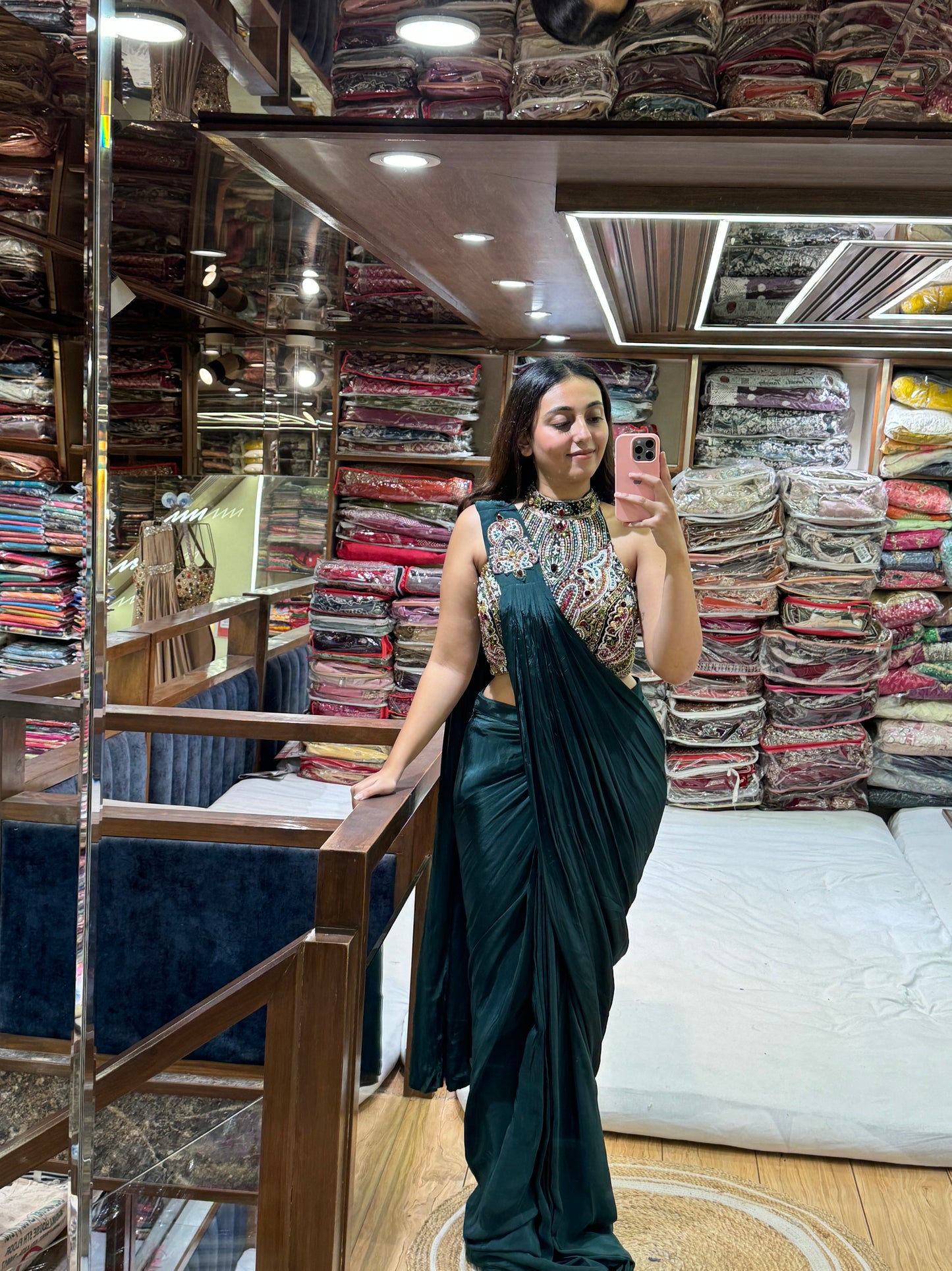 EMERALD DRAPE SAREE
