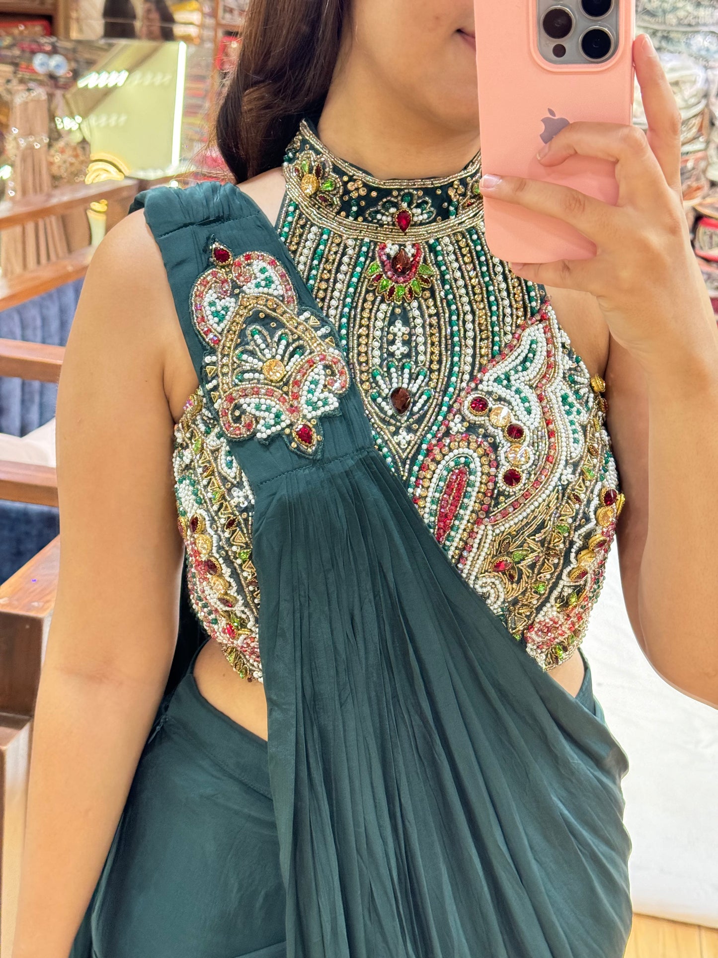 EMERALD DRAPE SAREE